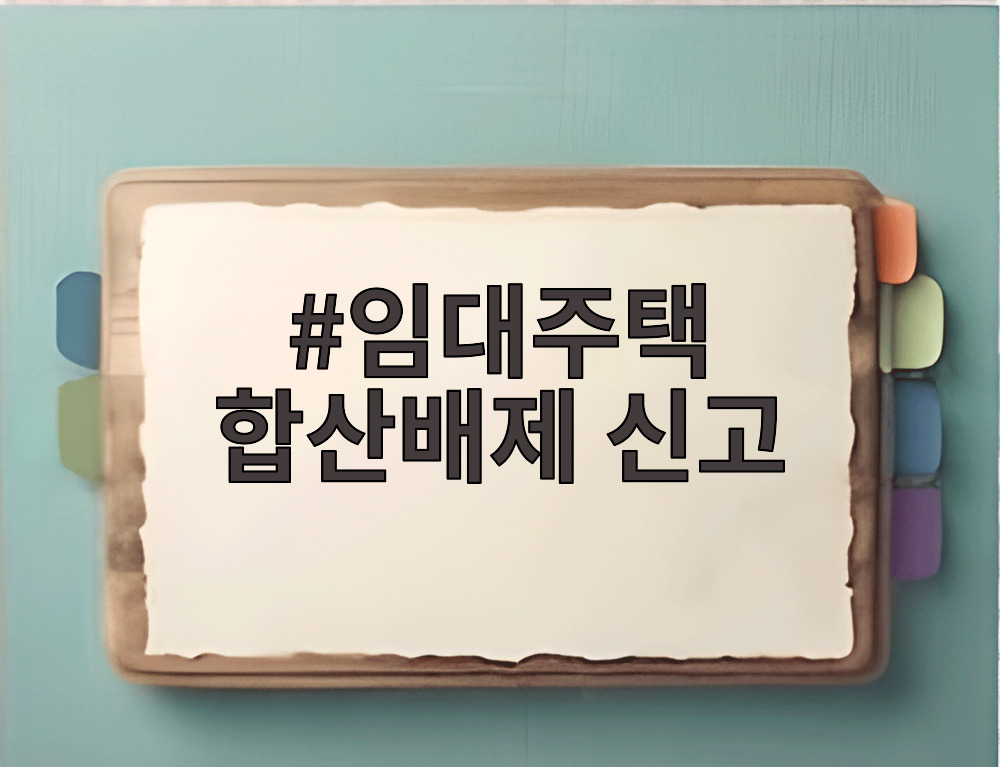 임대주택 합산배제 신고
