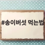 송이버섯 먹는법