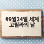 9월24일 세계 고릴라의 날 9월24일 세계 고릴라의 날