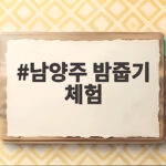 남양주 밤줍기 체험