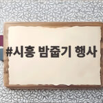 시흥 밤줍기 행사