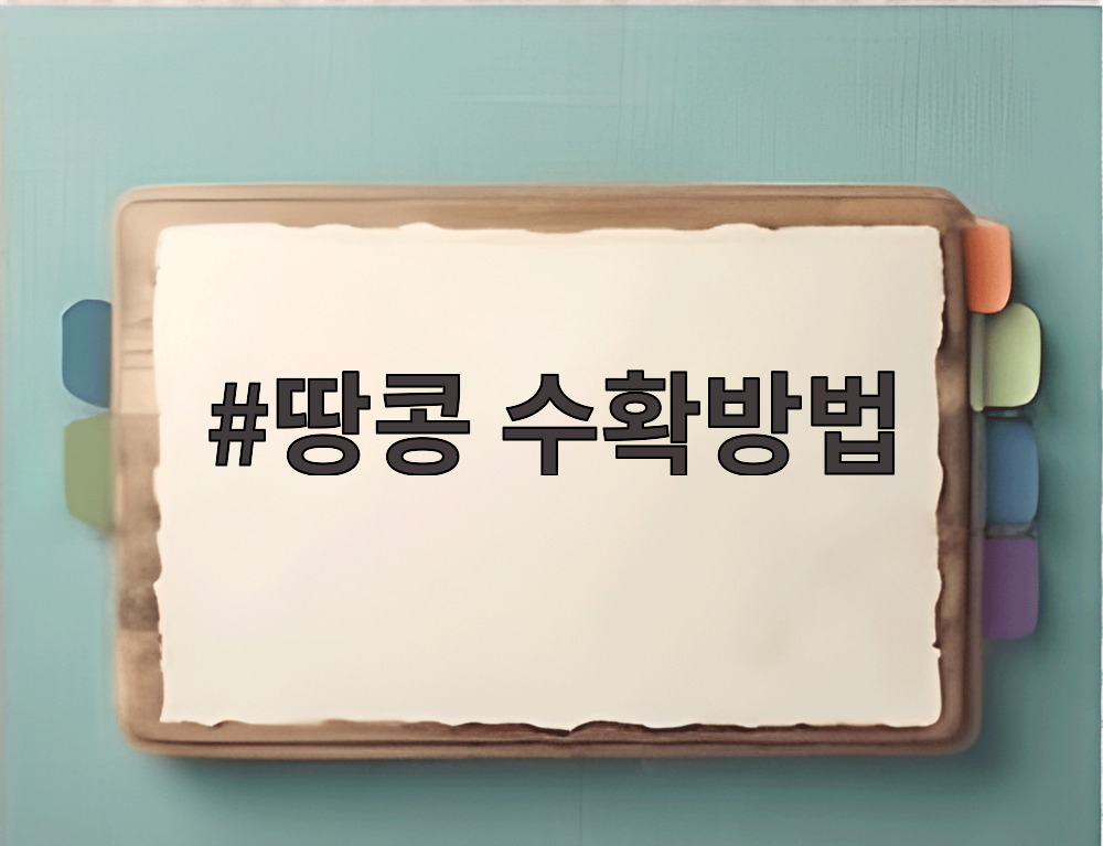 땅콩 수확방법