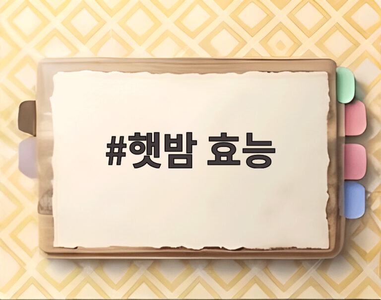 햇밤 효능