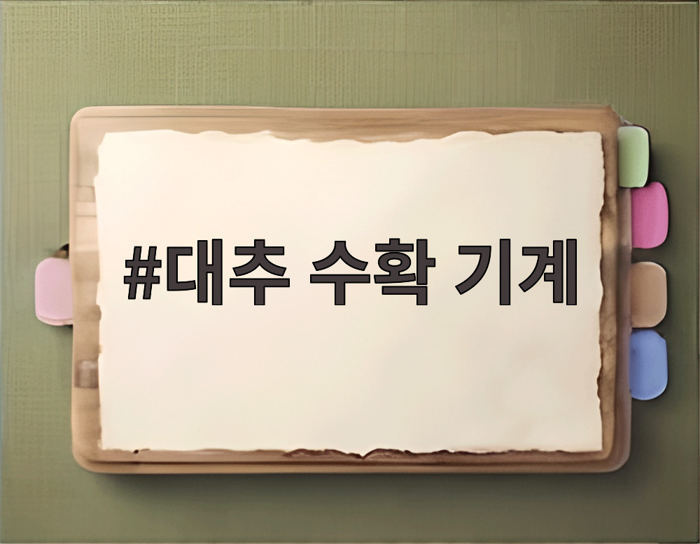 대추 수확 기계