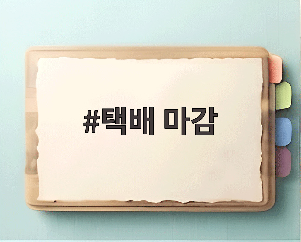 택배 마감