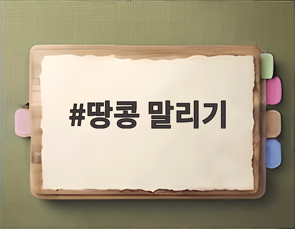 땅콩 말리기