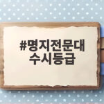 명지전문대 수시등급