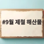9월 제철 해산물