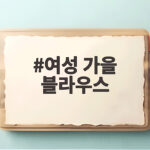 여성 가을 블라우스 하나로 완성하는 스타일링 비법 여성 가을 블라우스