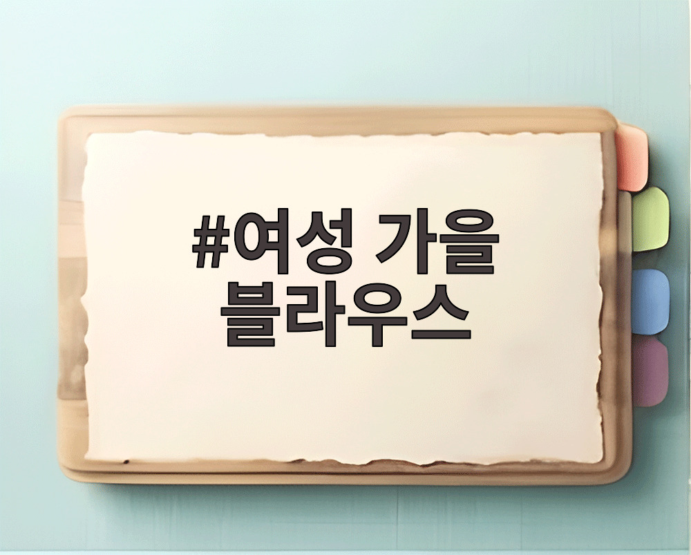 여성 가을 블라우스