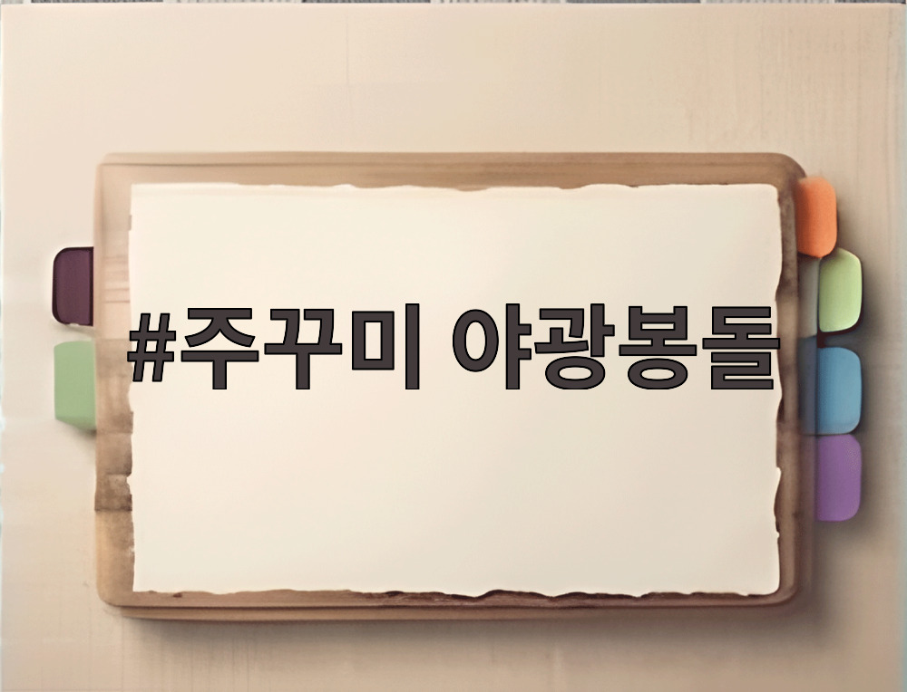 주꾸미 야광봉돌