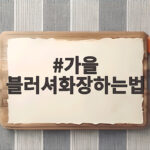 가을 블러셔화장하는법