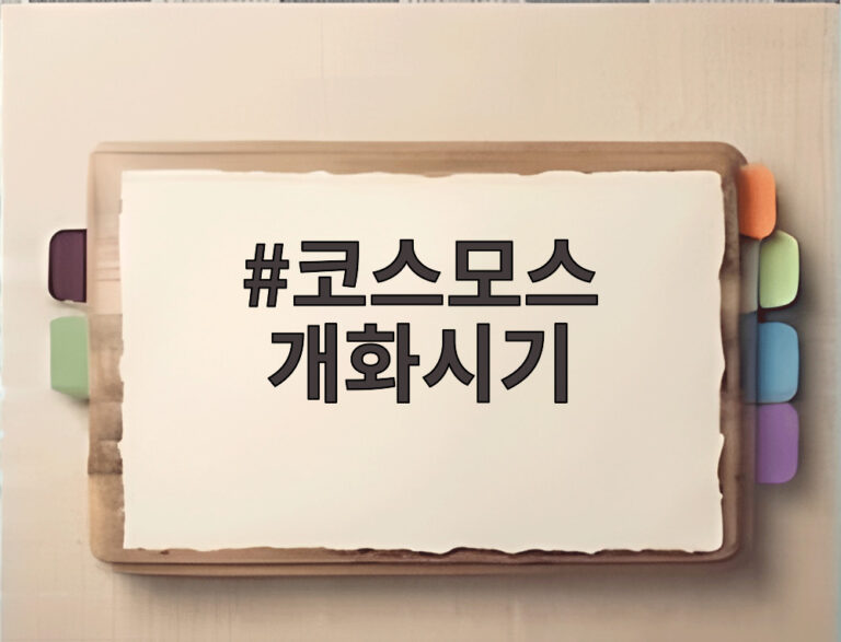 코스모스 개화시기