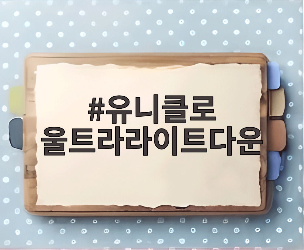 유니클로 울트라라이트다운
