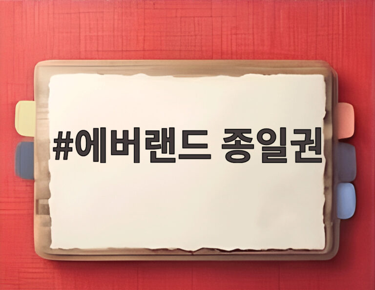 에버랜드 종일권