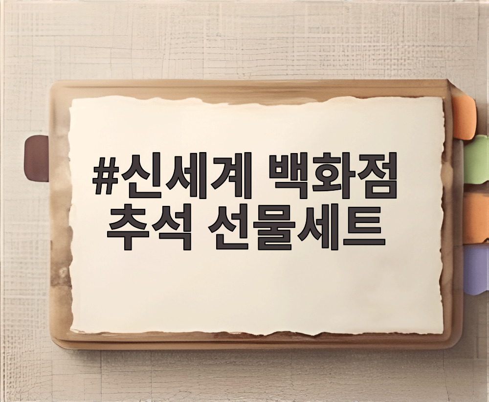 신세계 백화점 추석 선물세트