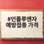 인플루엔자 예방접종 가격