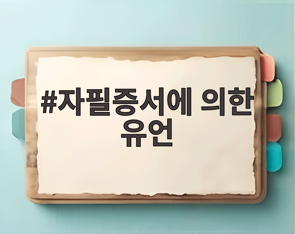 자필증서에 의한 유언