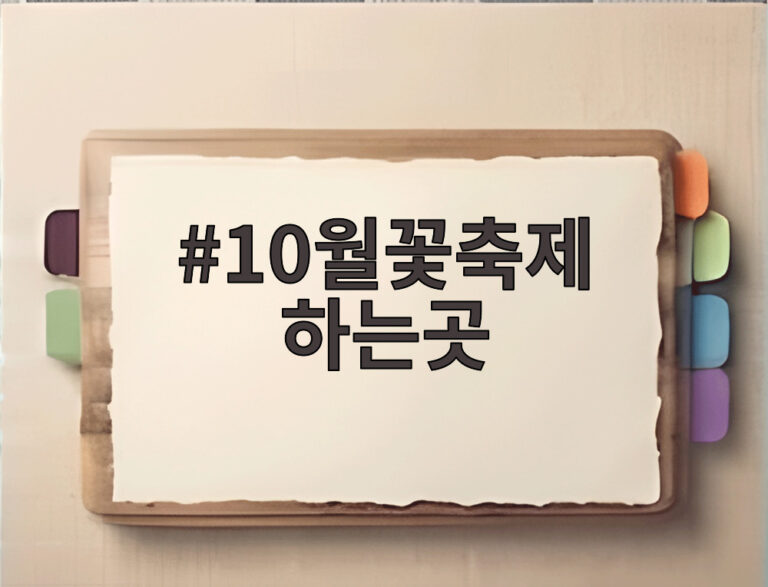 10월꽃축제 하는곳