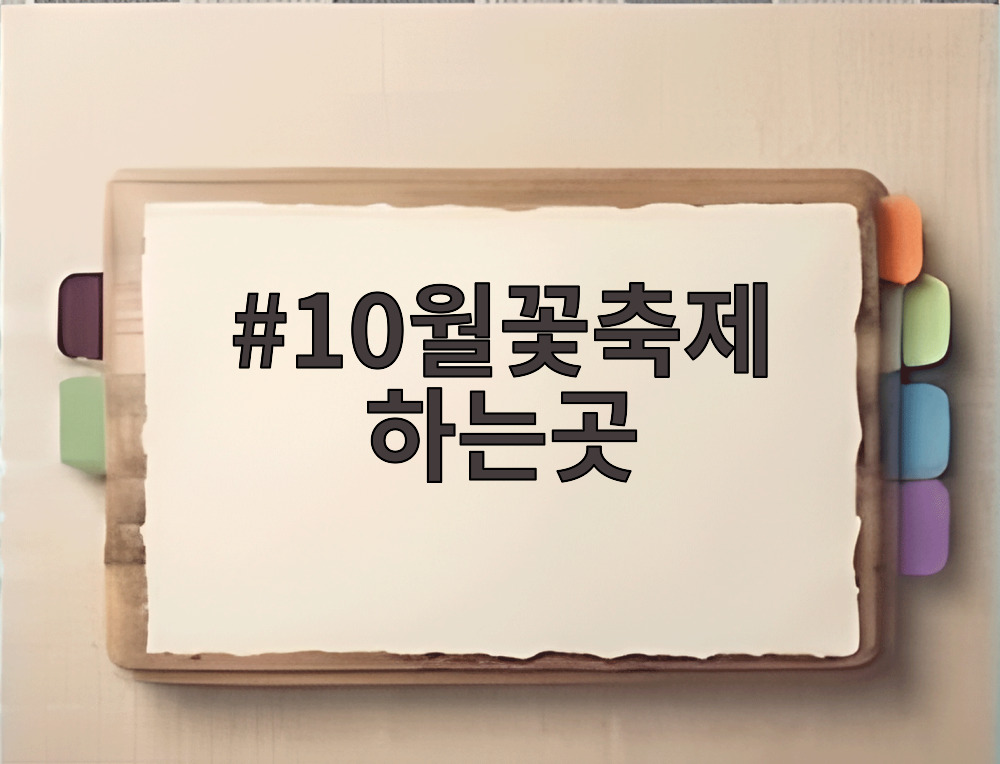 10월꽃축제 하는곳