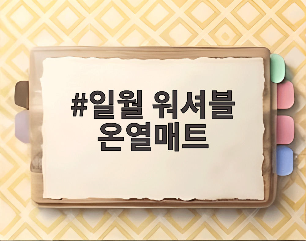 일월 워셔블 온열매트