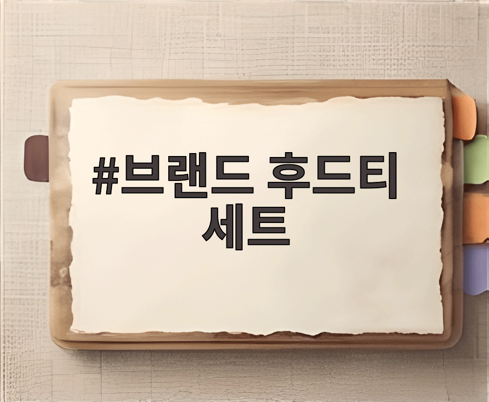 브랜드 후드티 세트