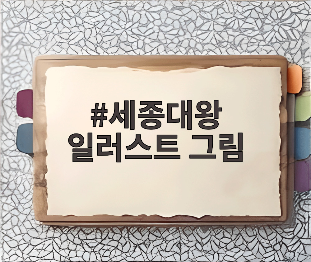 세종대왕 일러스트 그림