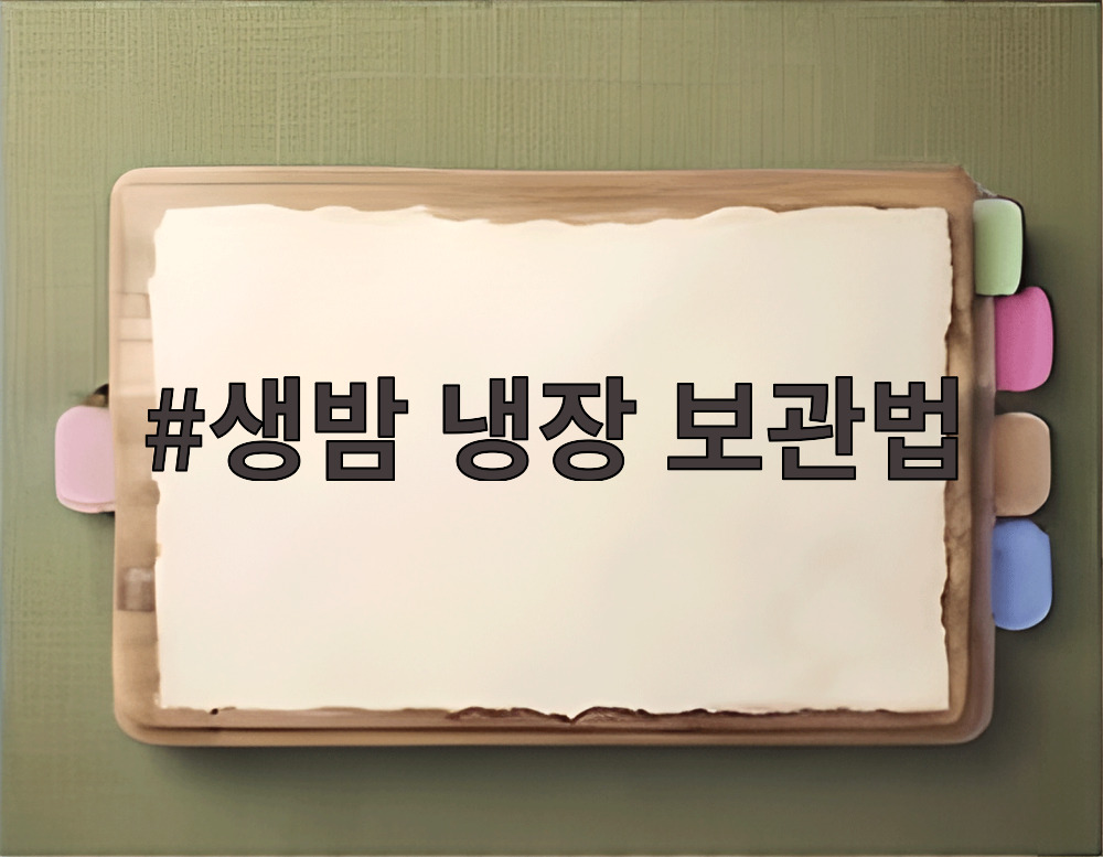 생밤 냉장 보관법