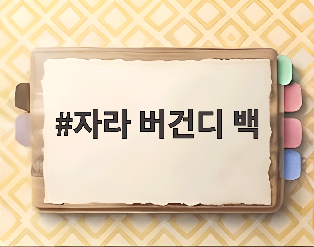 자라 버건디 백