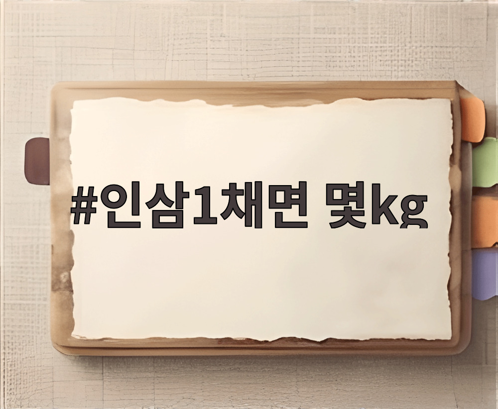 인삼1채면 몇kg