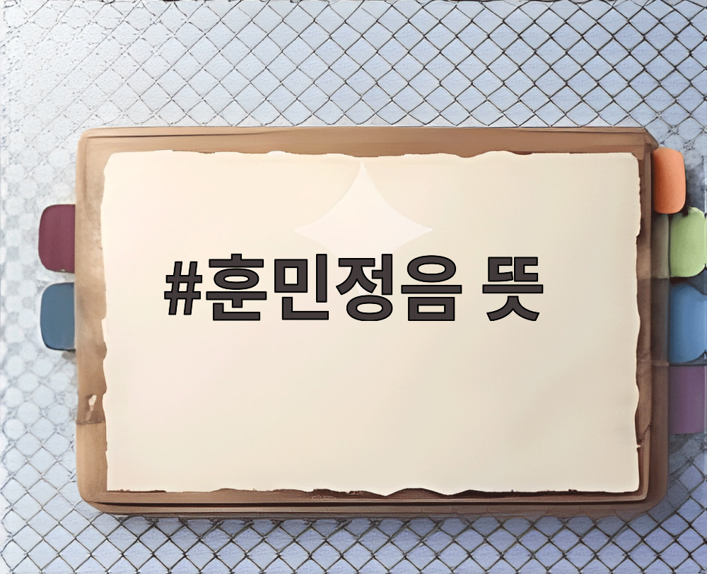 훈민정음 뜻