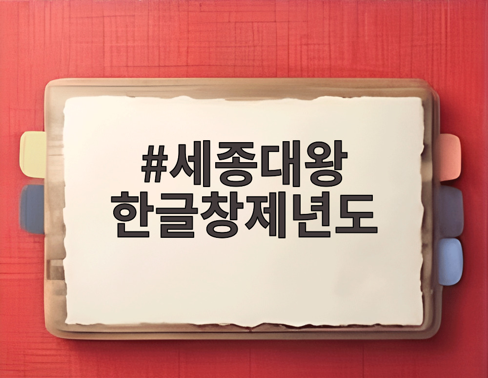세종대왕 한글창제년도