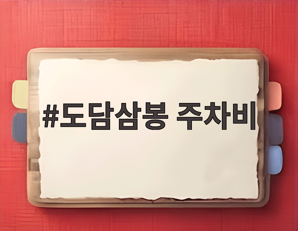 도담삼봉 주차비