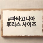 파타고니아 후리스 사이즈