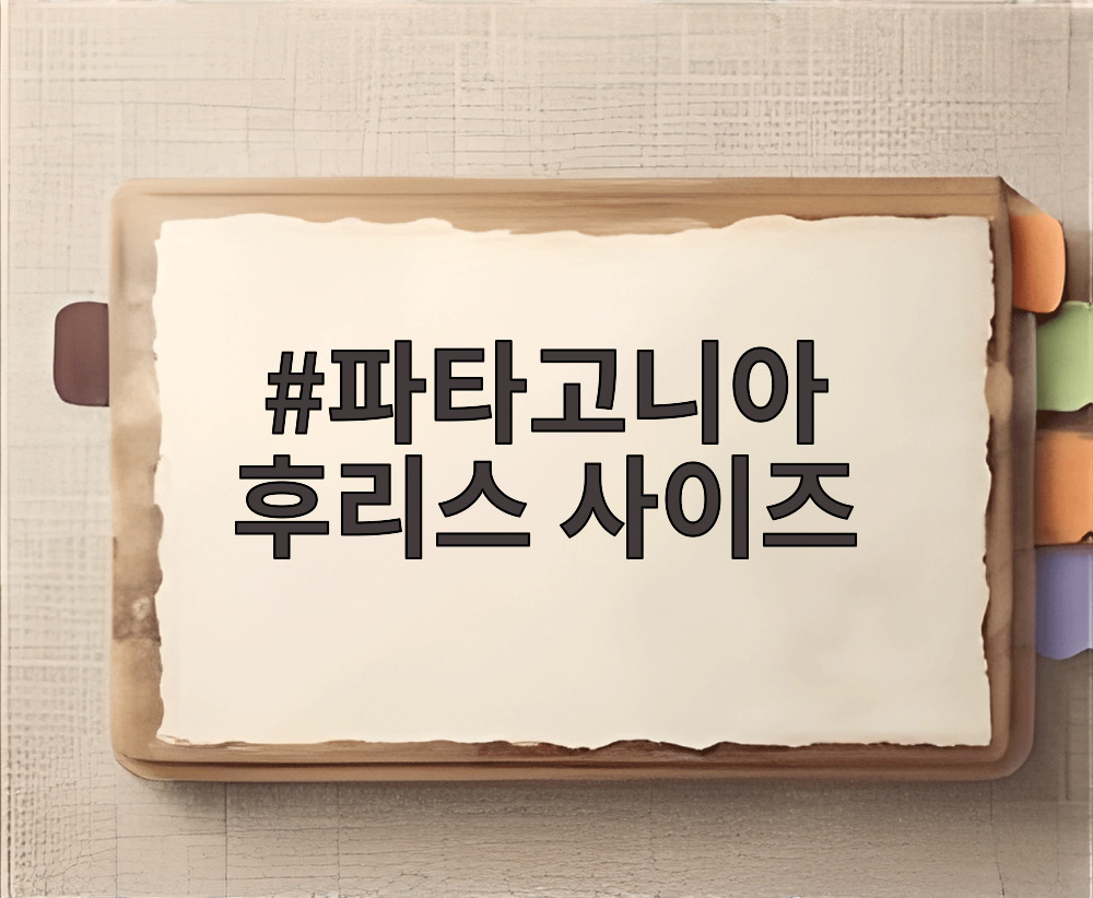 파타고니아 후리스 사이즈