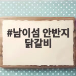 남이섬 안반지 닭갈비
