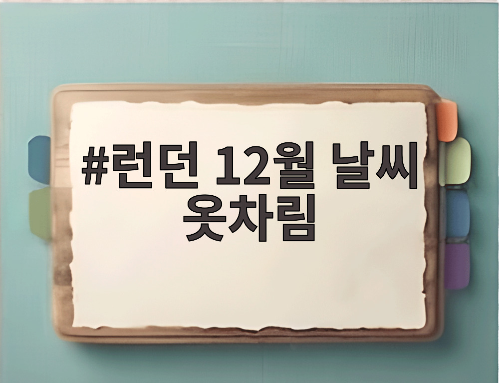 런던 12월 날씨 옷차림