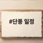 단풍 일정