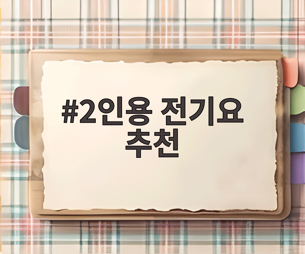 2인용 전기요 추천