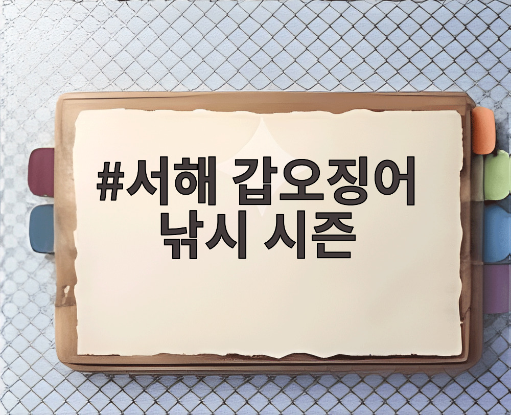 서해 갑오징어 낚시 시즌