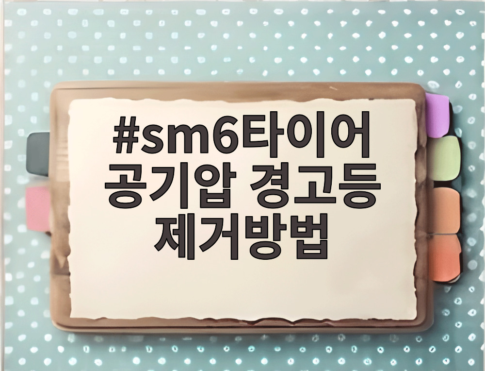 sm6타이어 공기압 경고등 제거방법