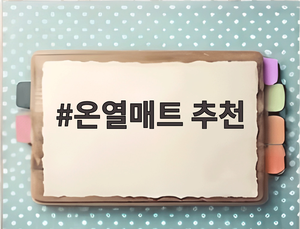 온열매트 추천