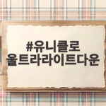 유니클로 울트라라이트다운