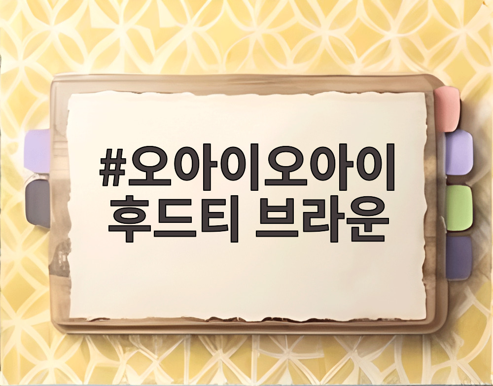 오아이오아이 후드티 브라운
