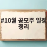 10월 공모주 일정 정리