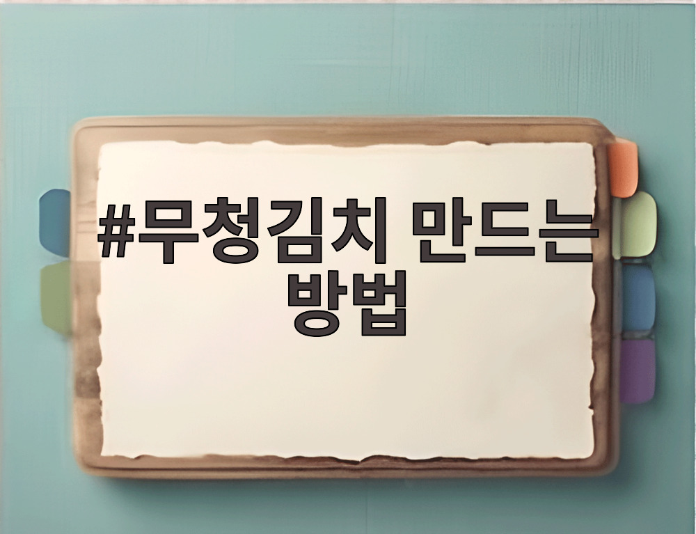 무청김치 만드는 방법
