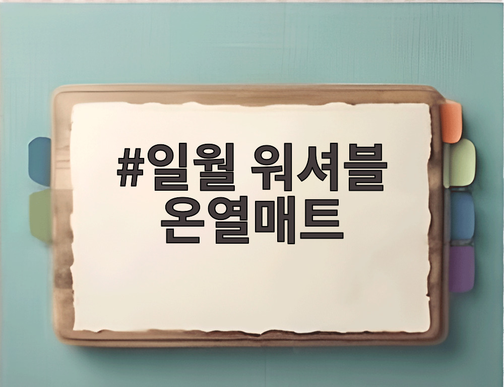 일월 워셔블 온열매트