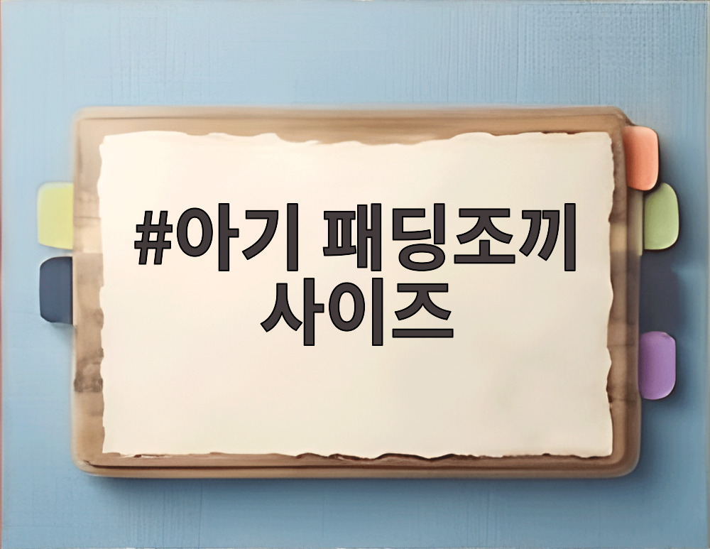 아기 패딩조끼 사이즈
