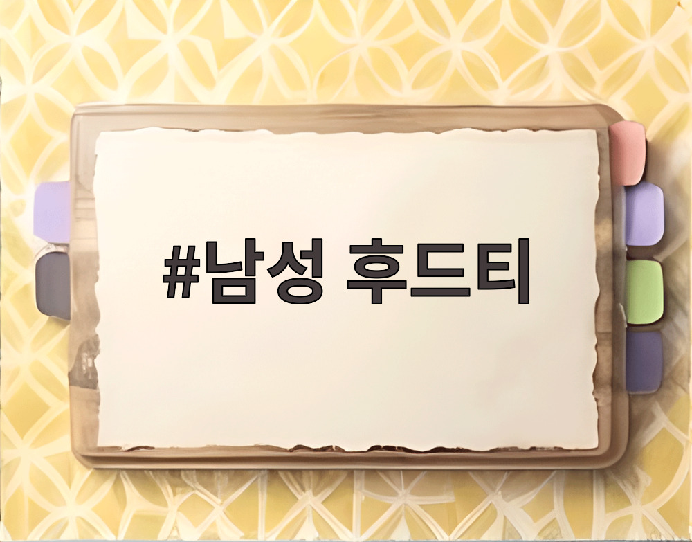 남성 후드티