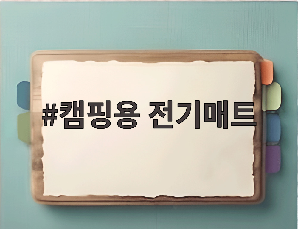 캠핑용 전기매트